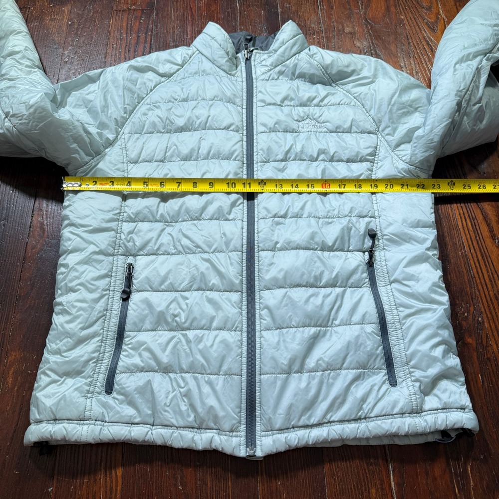 LL Bean Jacket Mens L Gray PrimaLoft Packaway Puffer Full Zip Gorpcore - Picture 3 of 10
